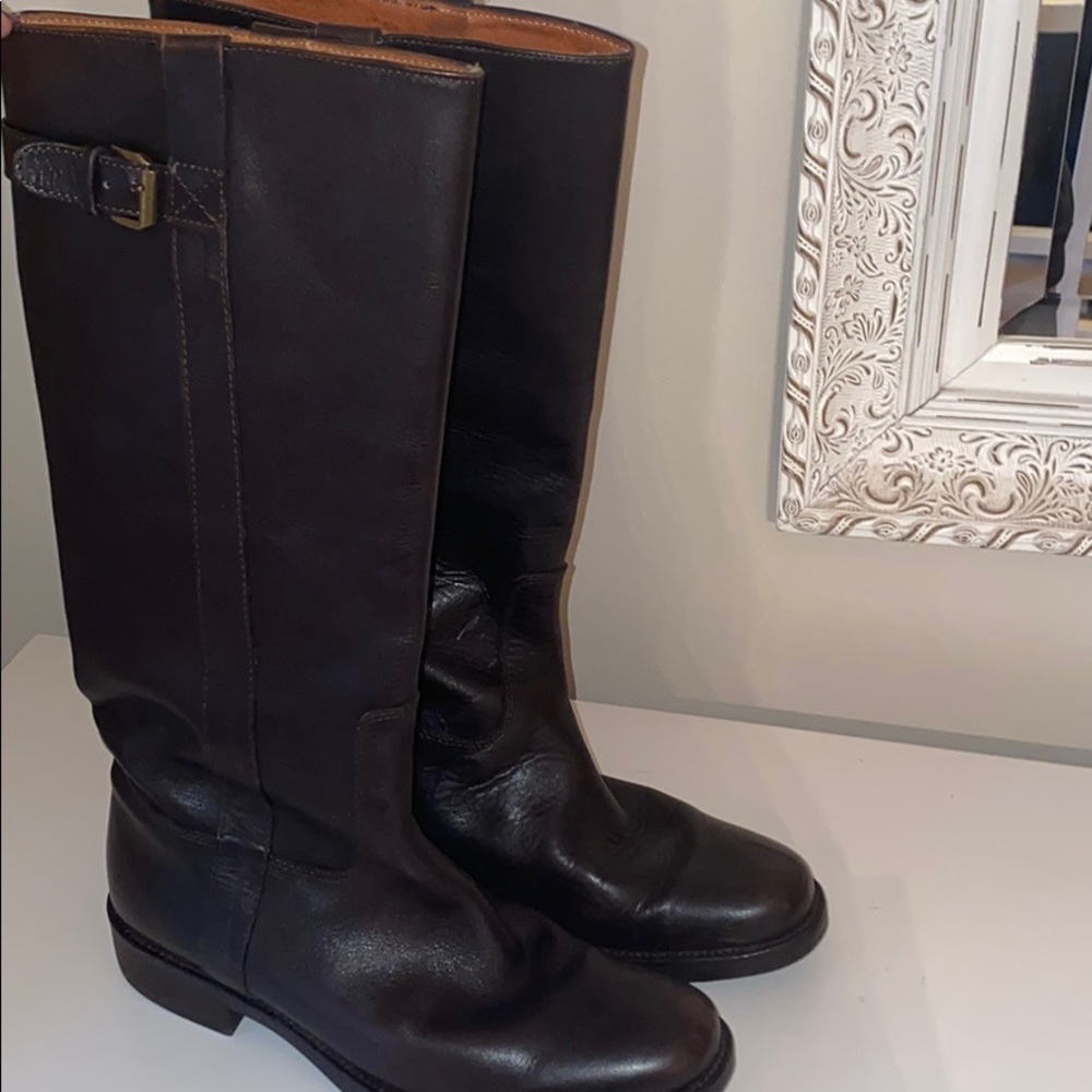 J Crew Brewster Leather High Boots